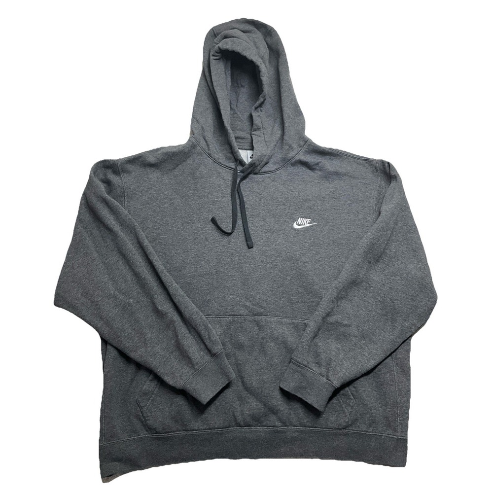 Nike Mens Gray Long Sleeve Pullover Hoodie Size 2XL